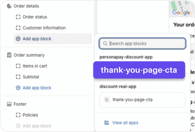 Add a single line of code to your checkout flow.